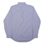 RALPH LAUREN Mens Blue Check Classic Fit L Button-Down Cotton Shirt