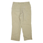 CARHARTT Mens Cotton Blend Beige Regular Fit Straight Leg Trousers W36 L30