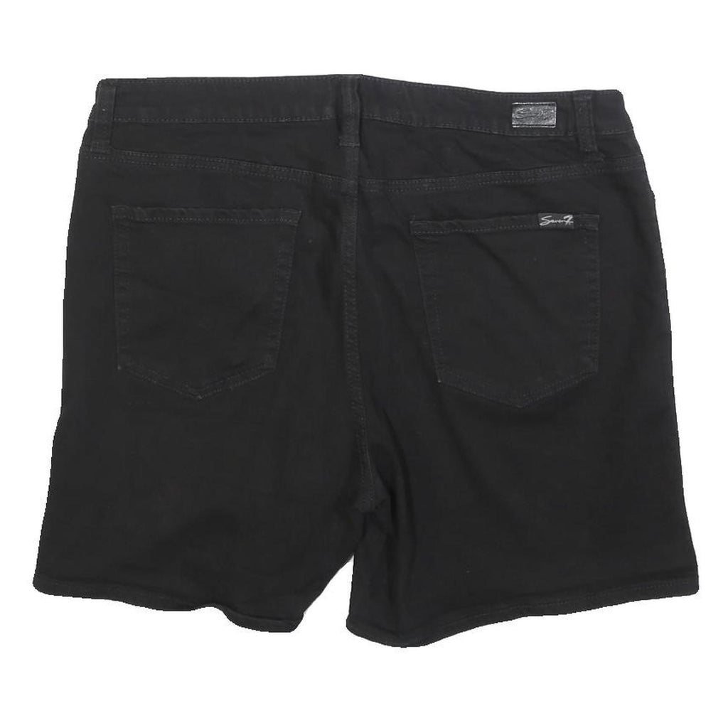 7 FOR ALL MANKIND Womens Black Casual Shorts XL W38 Cotton Blend Stylish Fit