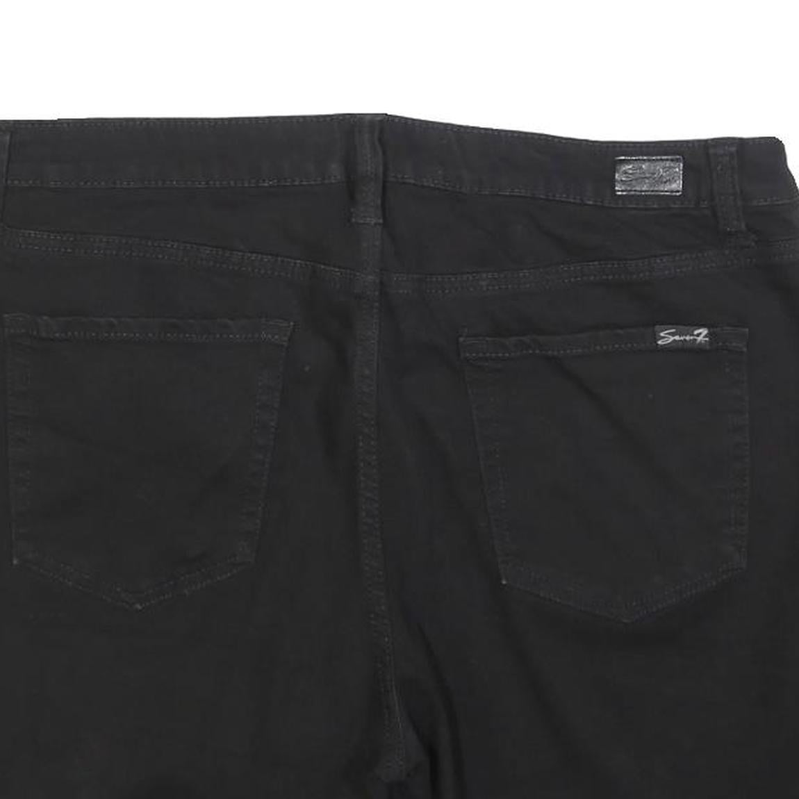 7 FOR ALL MANKIND Womens Black Casual Shorts XL W38 Cotton Blend Stylish Fit