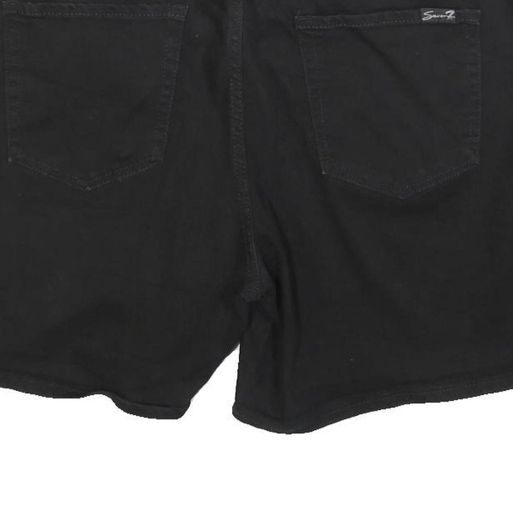7 FOR ALL MANKIND Womens Black Casual Shorts XL W38 Cotton Blend Stylish Fit