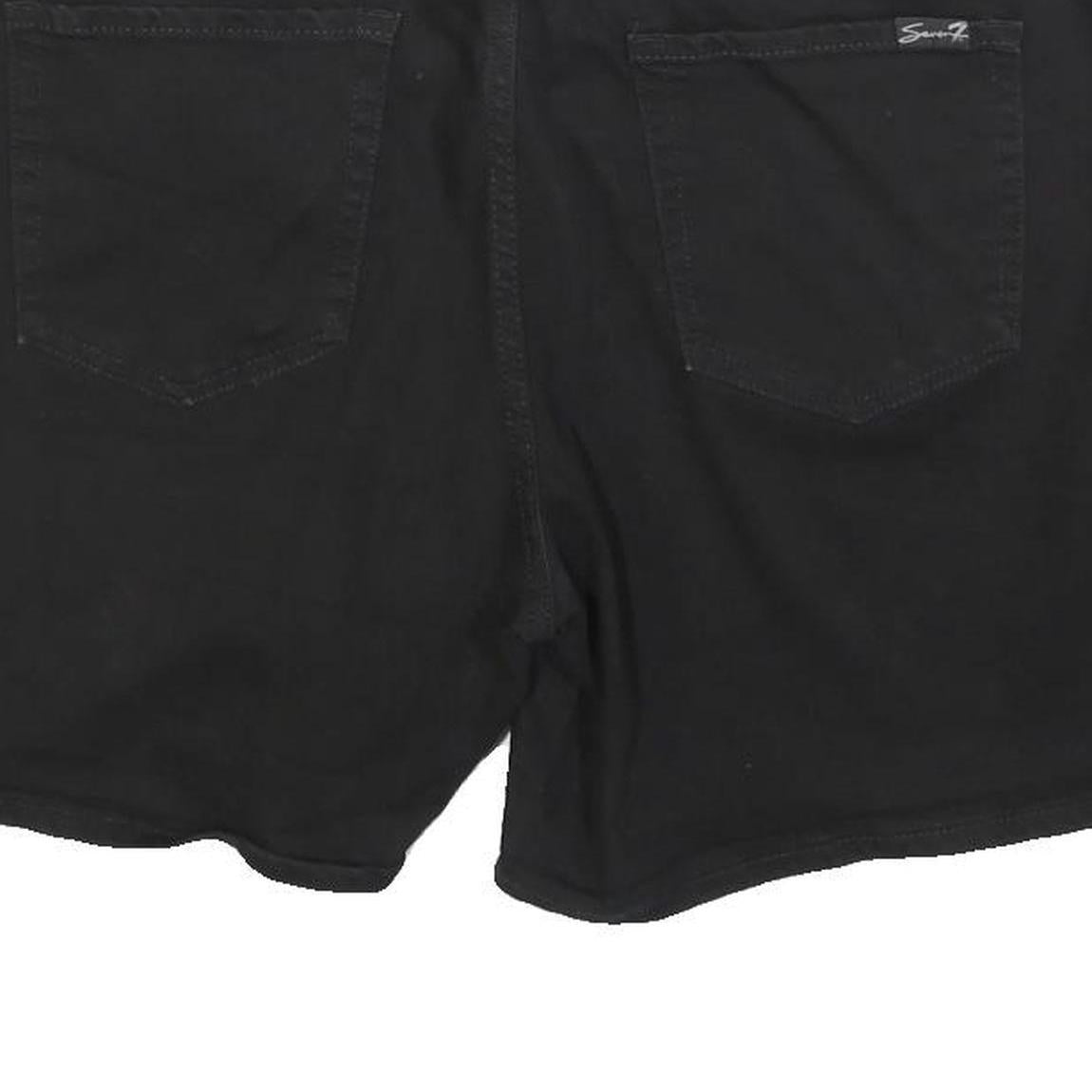 7 FOR ALL MANKIND Womens Black Casual Shorts XL W38 Cotton Blend Stylish Fit