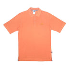 ADIDAS Mens Orange Short Sleeve Plain Cotton Polo Shirt M Casual Sportswear