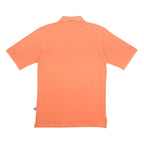 ADIDAS Mens Orange Short Sleeve Plain Cotton Polo Shirt M Casual Sportswear