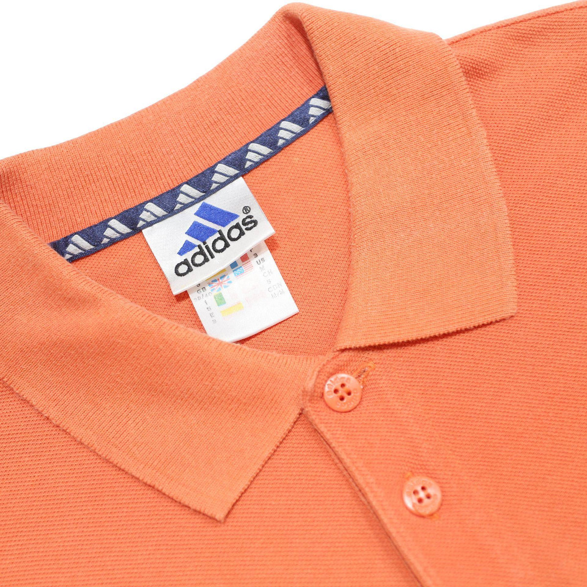 ADIDAS Mens Orange Short Sleeve Plain Cotton Polo Shirt M Casual Sportswear