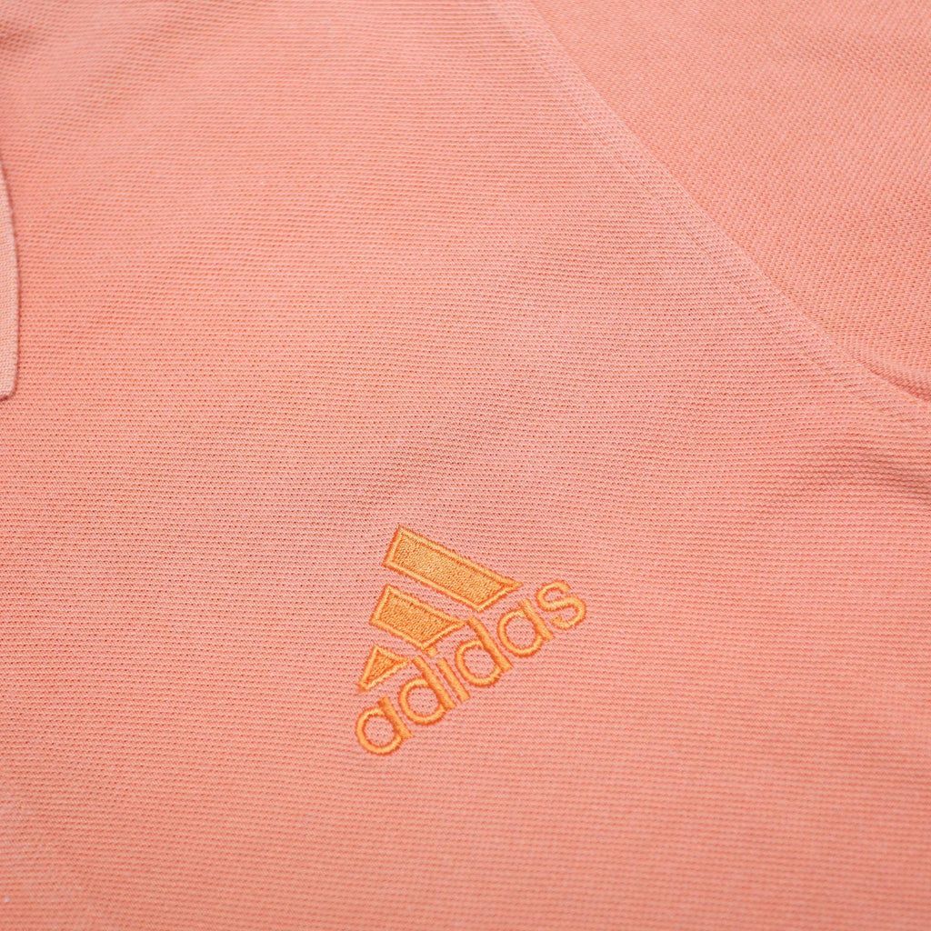 ADIDAS Mens Orange Short Sleeve Plain Cotton Polo Shirt M Casual Sportswear