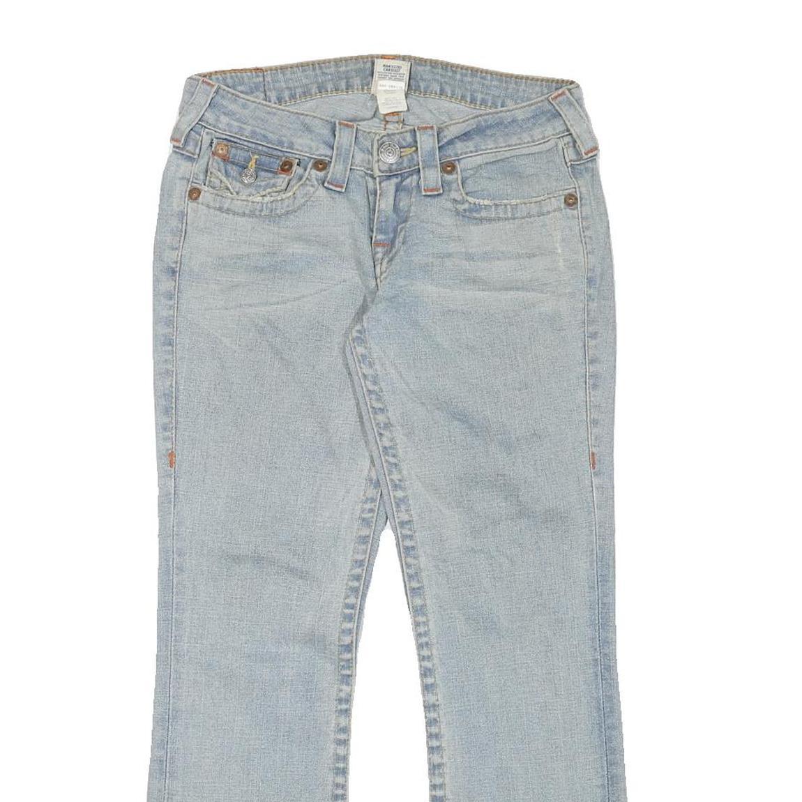 TRUE RELIGION Womens Jeans Blue Regular Bootcut Denim Light W28 L28 Stylish