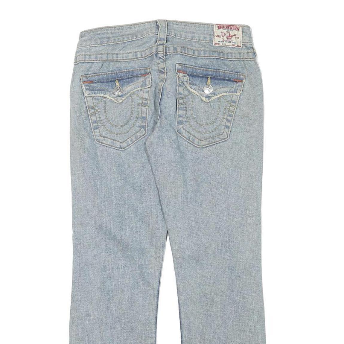 TRUE RELIGION Womens Jeans Blue Regular Bootcut Denim Light W28 L28 Stylish