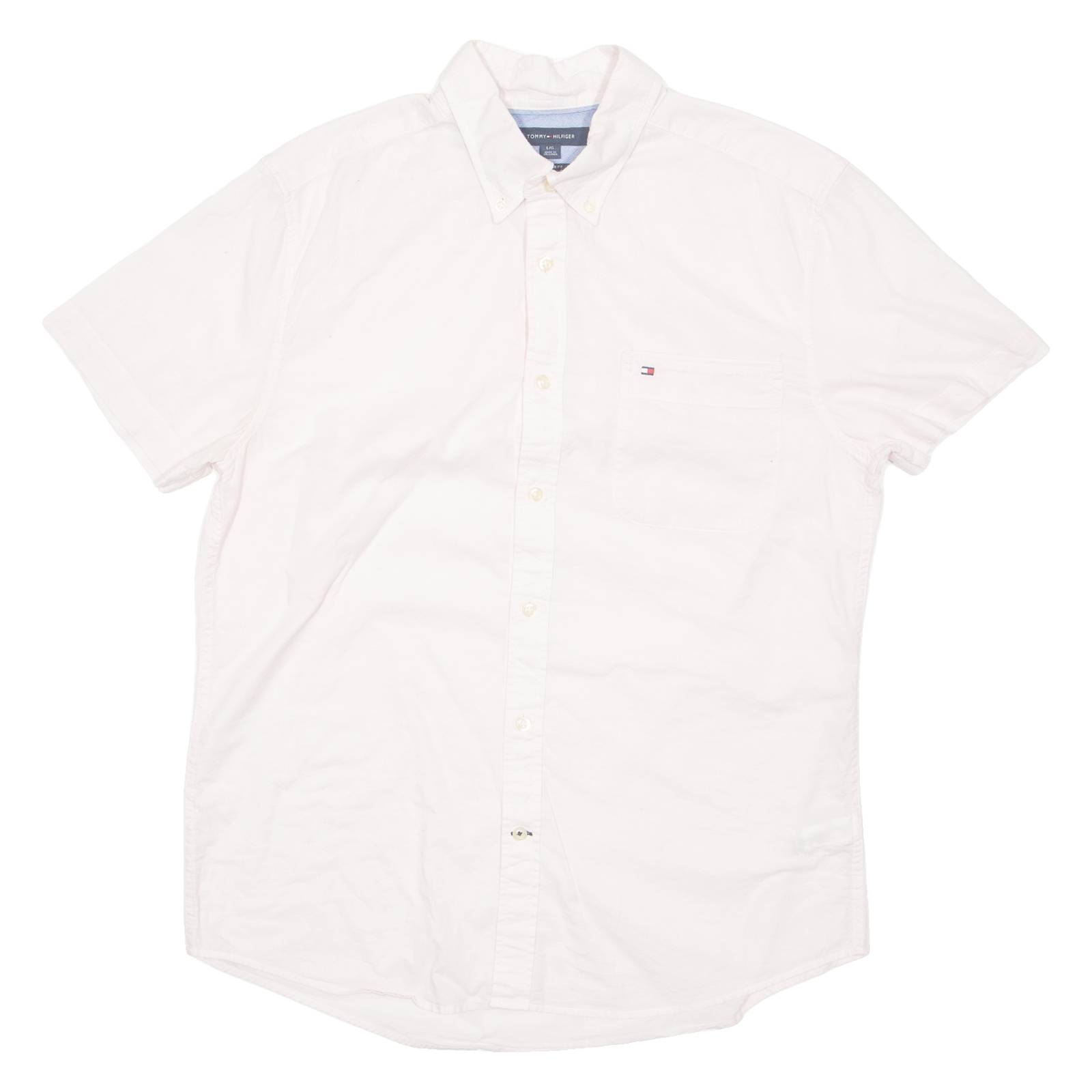 TOMMY HILFIGER Mens Plain Shirt Pink L