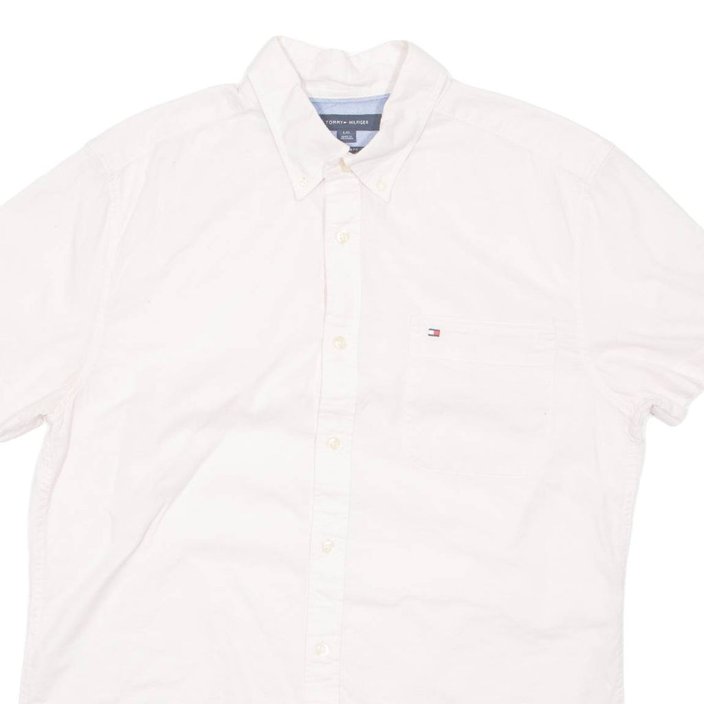 TOMMY HILFIGER Mens Plain Shirt Pink L