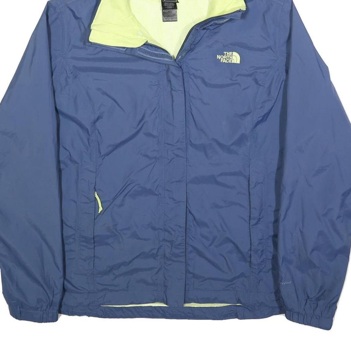 THE NORTH FACE Womens Blue Zip Jacket XL Polyester Plain Outdoor Hooded
