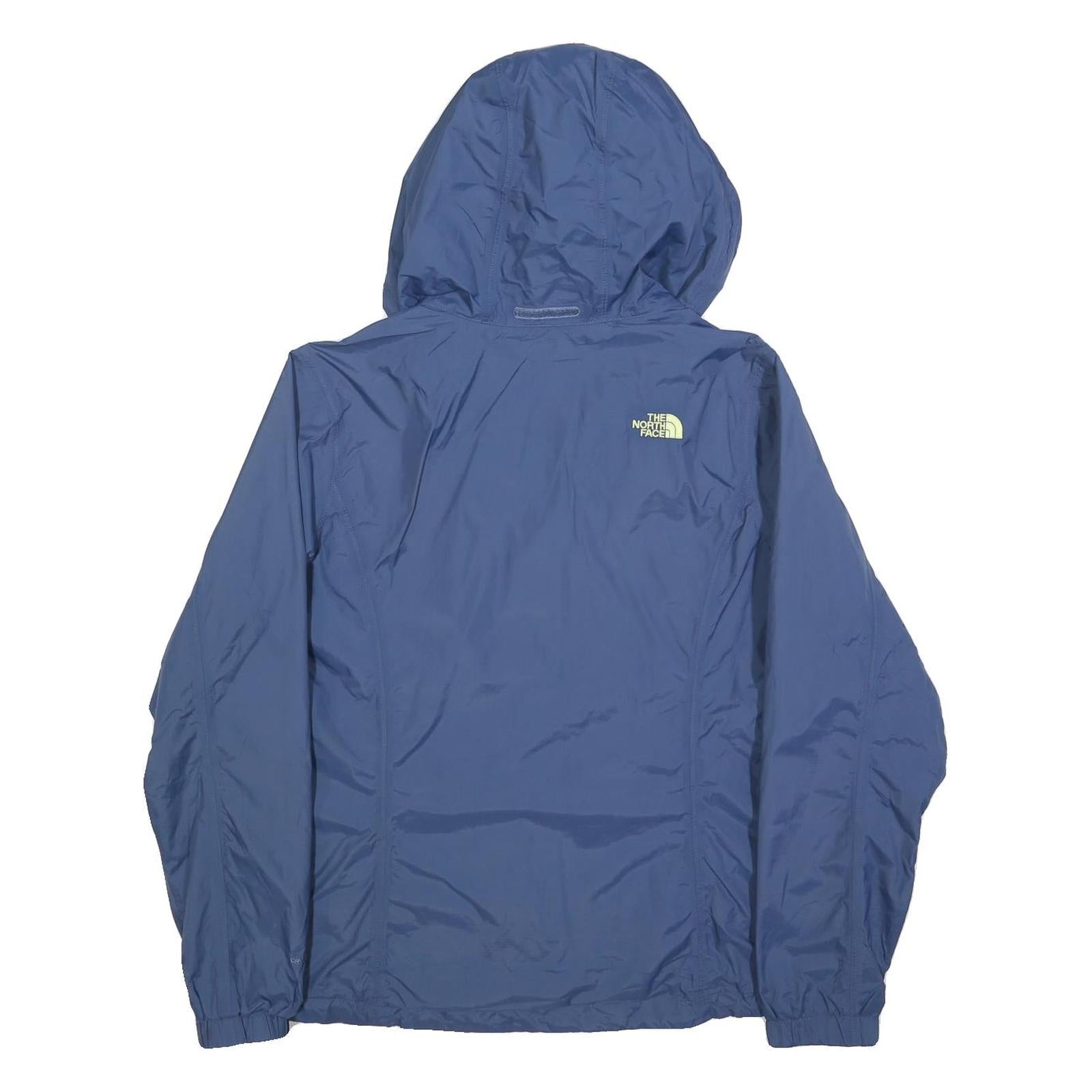 THE NORTH FACE Womens Blue Zip Jacket XL Polyester Plain Outdoor Hooded
