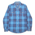 TOMMY HILFIGER Mens Blue Check Shirt L Classic Cotton Long Sleeve Casual