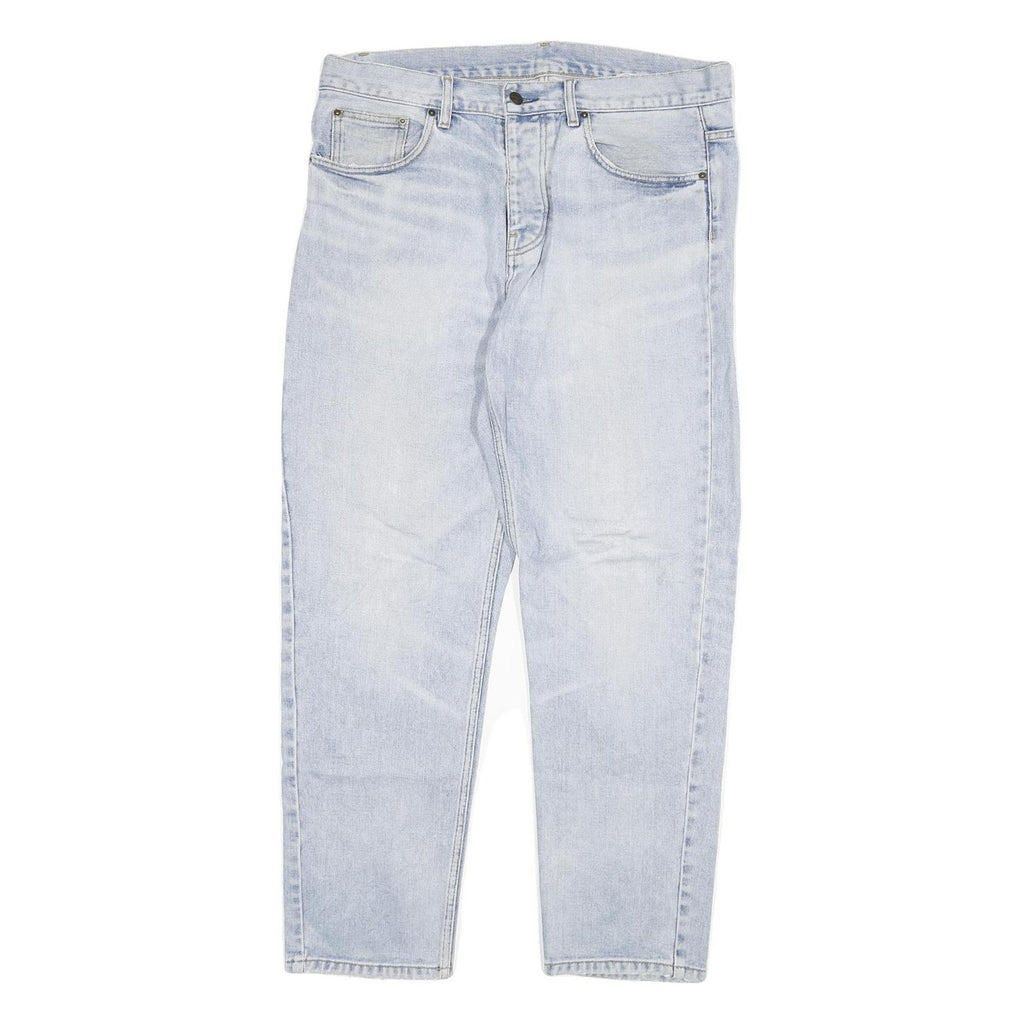 CARHARTT Womens Jeans Light Blue Regular Straight Denim Rinse W33 L30 Classic