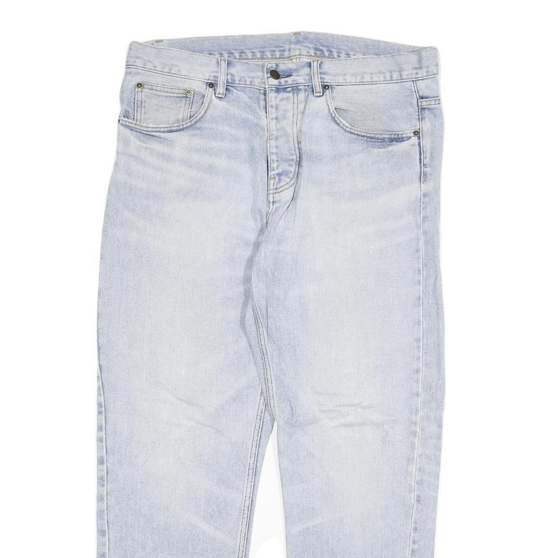 CARHARTT Womens Jeans Light Blue Regular Straight Denim Rinse W33 L30 Classic