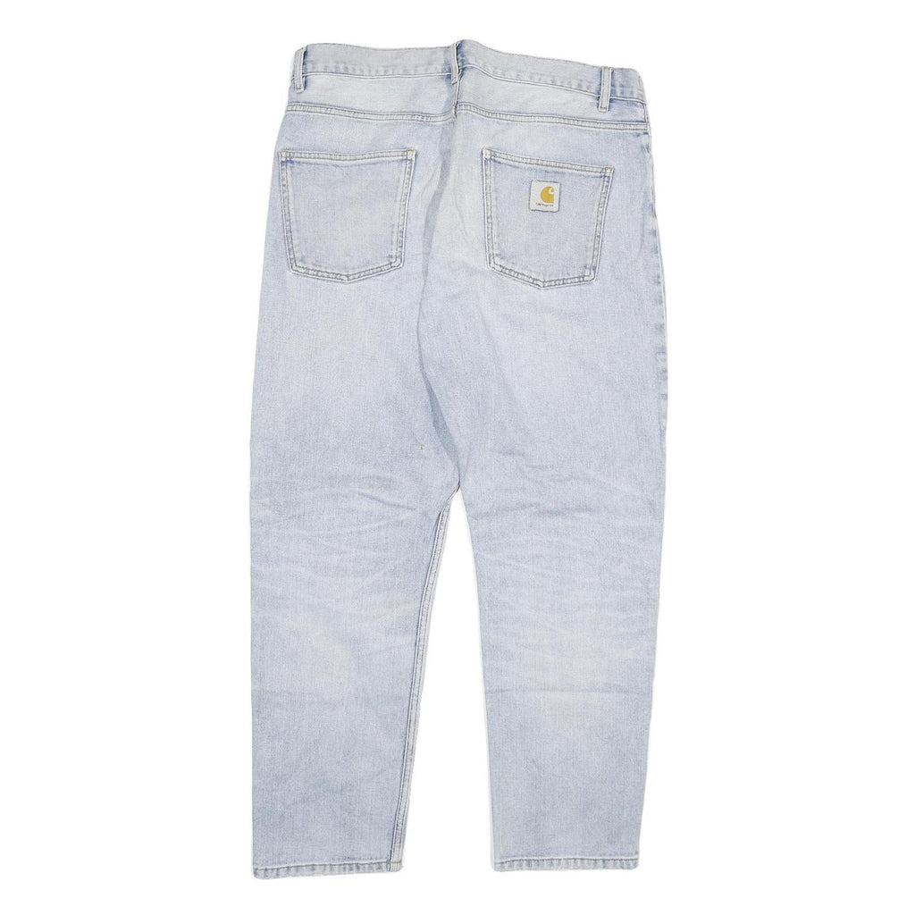 CARHARTT Womens Jeans Light Blue Regular Straight Denim Rinse W33 L30 Classic