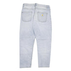 CARHARTT Womens Jeans Light Blue Regular Straight Denim Rinse W33 L30 Classic