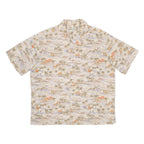 BATIK BAY Mens Hawaiian Shirt Beige Floral L