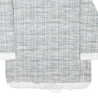 LIVIE Womens Grey & White Printed Top Long Sleeve Crew Neck S Polyester Blend