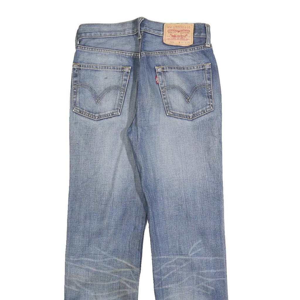 LEVI'S 524 Mens Jeans Blue Regular Straight Denim Medium W30 L32 Classic Fit Zip