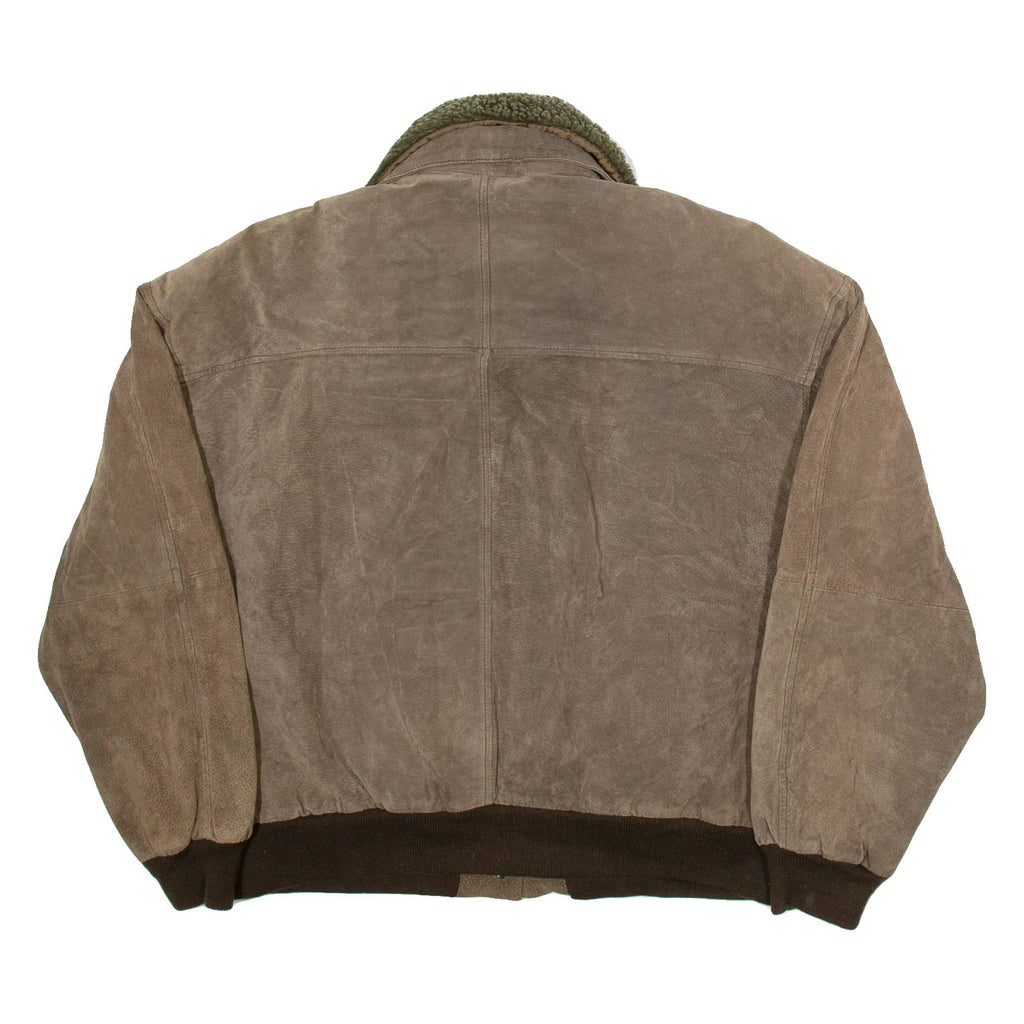 OUTDOOR EXCHANGE Mens Chore Jacket Brown Leather XL