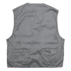 CHALET Mens Grey Utility Jacket L Polyester Blend Plain Multi Pocket Zip