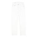 LEVI'S 501 Womens Slim White Denim Jeans W25 L26 Classic Button Fly Cotton Blend
