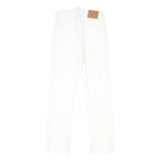LEVI'S 501 Womens Slim White Denim Jeans W25 L26 Classic Button Fly Cotton Blend