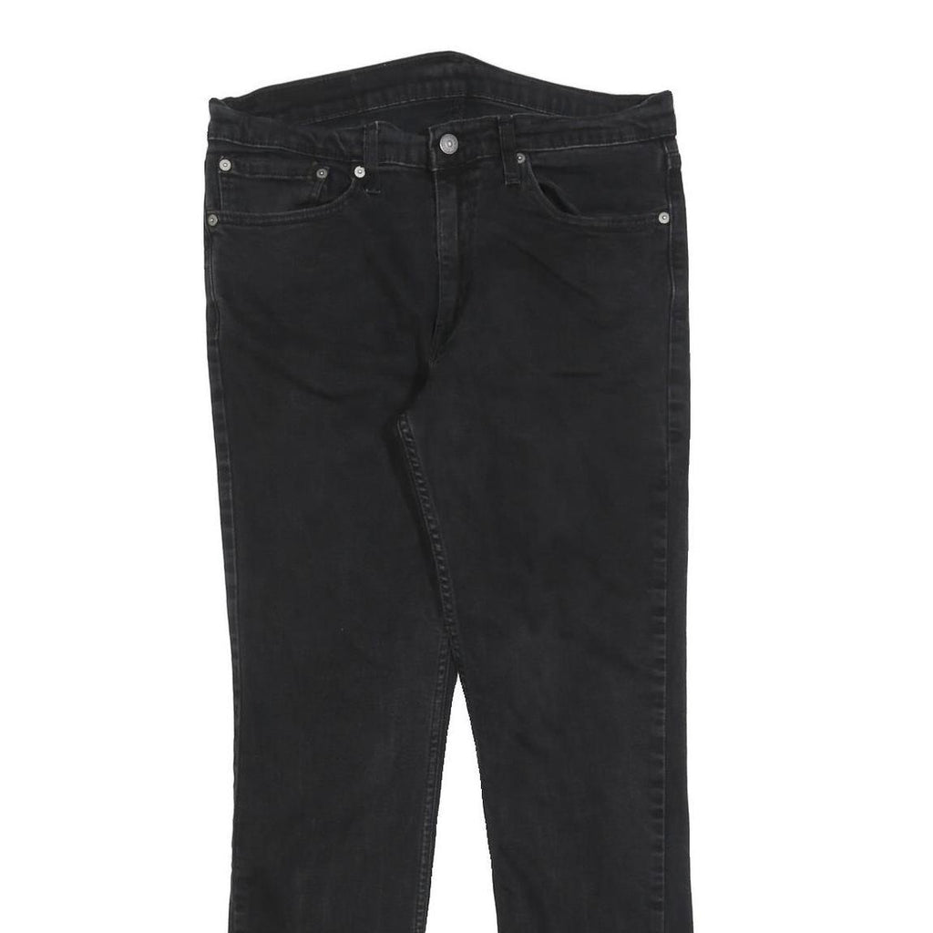 LEVI'S 511 Slim Mens Jeans Black Slim Skinny Denim Raw W34 L32 Stretch Zip