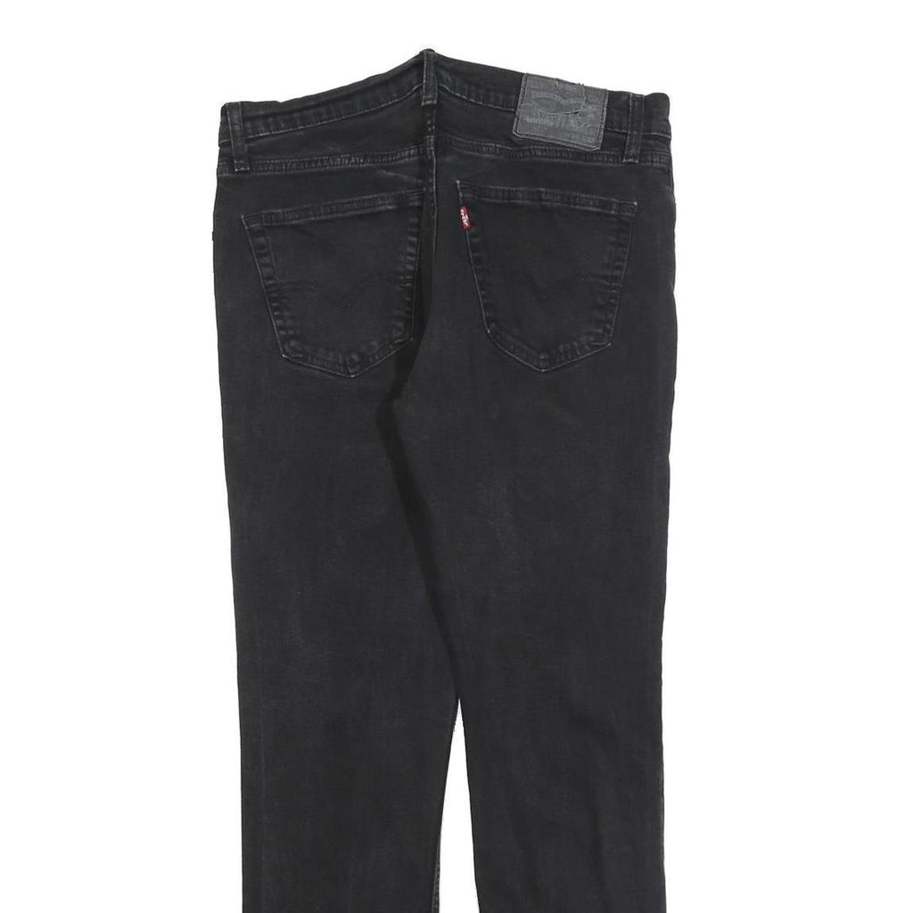 LEVI'S 511 Slim Mens Jeans Black Slim Skinny Denim Raw W34 L32 Stretch Zip