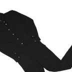 MARC O'POLO Womens Black Playsuit Cotton Blend S Buttoned Collar Casual Jumpsuit