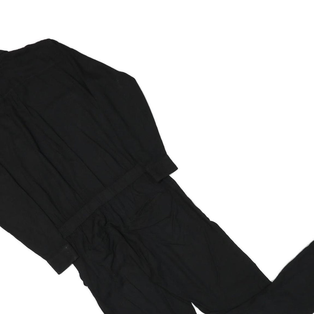 MARC O'POLO Womens Black Playsuit Cotton Blend S Buttoned Collar Casual Jumpsuit