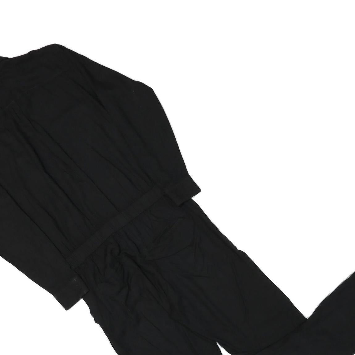 MARC O'POLO Womens Black Playsuit Cotton Blend S Buttoned Collar Casual Jumpsuit