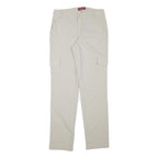 BIAGGINI Mens Slim Beige Cargo Trousers W30 L32 Polyester Blend Zip Pocket