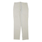 BIAGGINI Mens Slim Beige Cargo Trousers W30 L32 Polyester Blend Zip Pocket