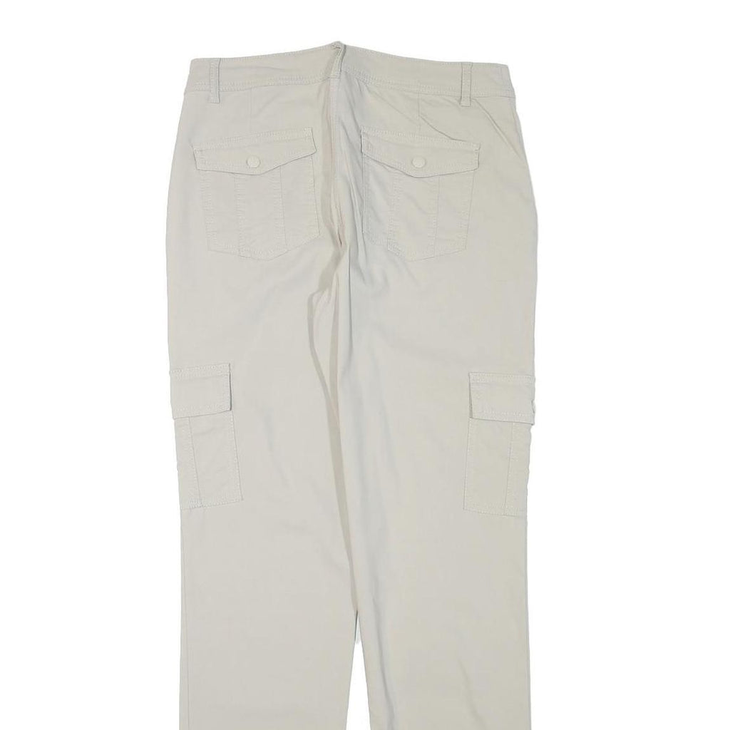 BIAGGINI Mens Slim Beige Cargo Trousers W30 L32 Polyester Blend Zip Pocket