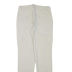 BIAGGINI Mens Slim Beige Cargo Trousers W30 L32 Polyester Blend Zip Pocket