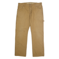 DICKIES Mens Relaxed Beige Cotton Workwear Trousers W34 L32 Casual Durable Fit
