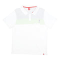 LIVERPOOL FOOTBALL CLUB Mens White Grey Green Cotton Short Sleeve Polo Shirt L