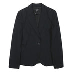 ZARA Womens Black Tailored Jacket S Polyester Blend Plain Button Closure