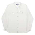 PATAGONIA Mens White Cotton Blend Shirt XL Outdoor Casual Button Front