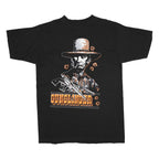 BACK ALLEY SPORTSWEAR Mens Black Gunslinger Graphic T-Shirt XL Crew Neck Short