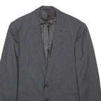 RALPH LAUREN Mens Grey Pinstripe Wool Jacket M Woven Classic Tailored Button