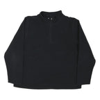 REEBOK Womens Black Plain Pullover Crew Neck Basic Knit UK 16 Polyester Blend