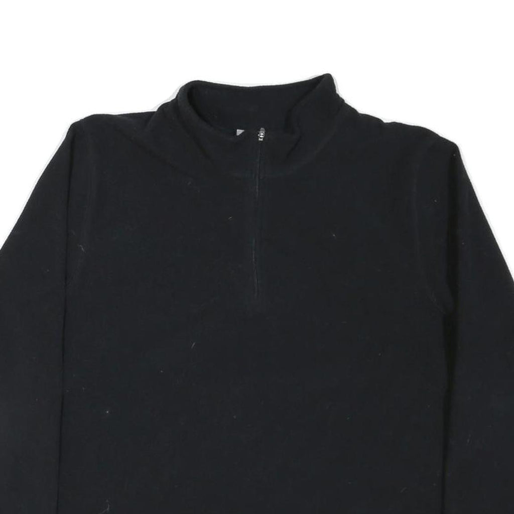 REEBOK Womens Black Plain Pullover Crew Neck Basic Knit UK 16 Polyester Blend