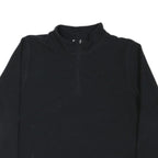 REEBOK Womens Black Plain Pullover Crew Neck Basic Knit UK 16 Polyester Blend