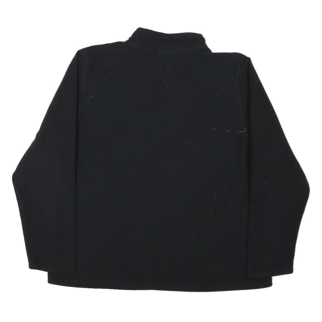 REEBOK Womens Black Plain Pullover Crew Neck Basic Knit UK 16 Polyester Blend