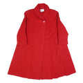 THUNDER BIRD Womens Red Wool Button Jacket S Plain Elegant Stylish