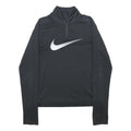 NIKE Womens Black 1/4 Zip Sweatshirt S Performance Activewear