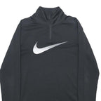 NIKE Womens Black 1/4 Zip Sweatshirt S Performance Activewear
